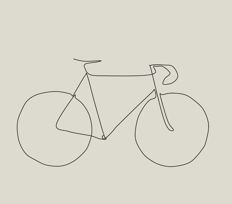 795x699 Duvet Cover Design - Bike Line Drawing