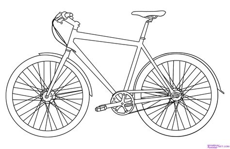 Bike Line Drawing at PaintingValley.com | Explore collection of Bike ...