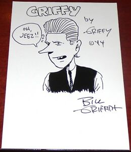 259x300 Griffy Original Sketch Drawing On Card - Bill Drawing