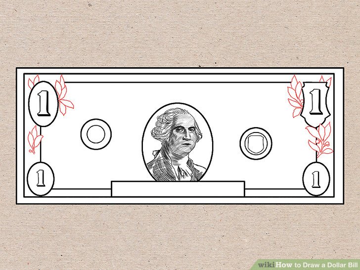 728x546 how to draw a dollar bill steps - Bill Drawing