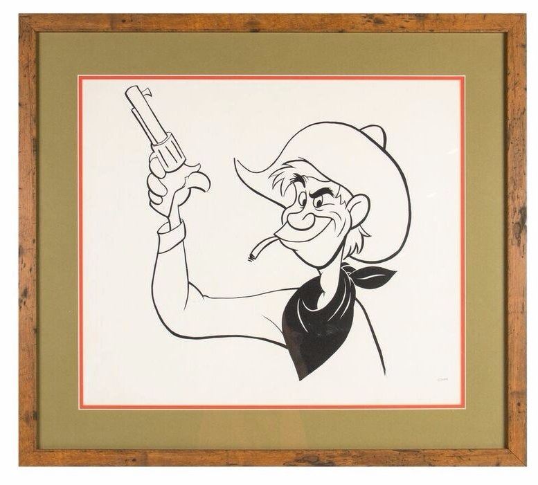 777x701 pecos bill art corner display drawing - Bill Drawing