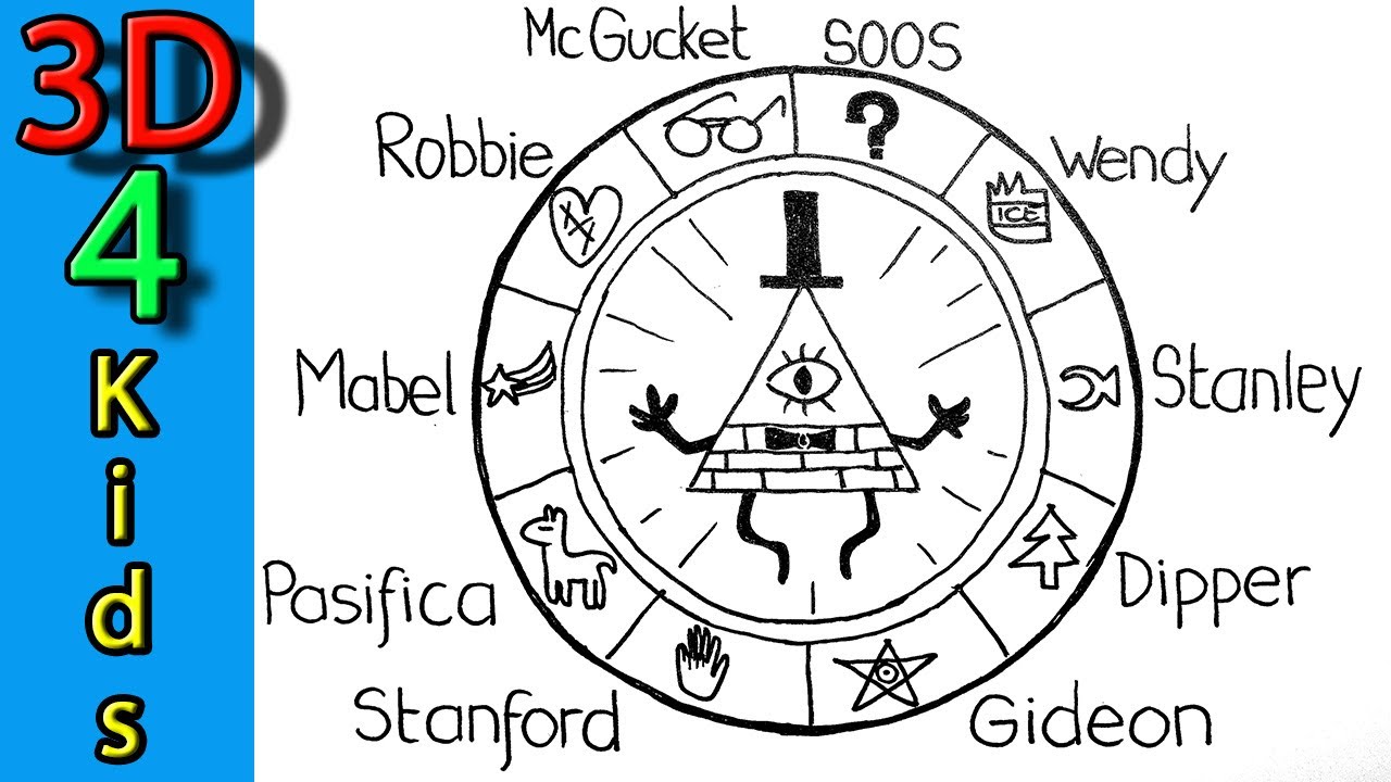 1280x720 draw bill cipher wheel - Bill Drawing