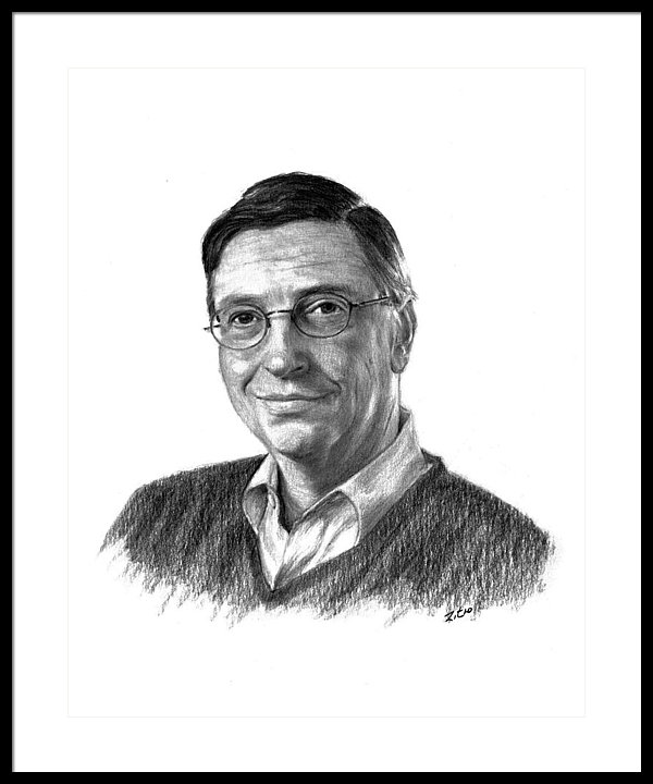 600x720 bill gates framed print - Bill Gates Drawing