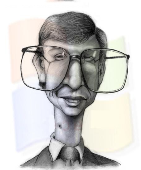456x550 caricature bill gates jobs, gates, zuckleburg caricature - Bill Gates Drawing