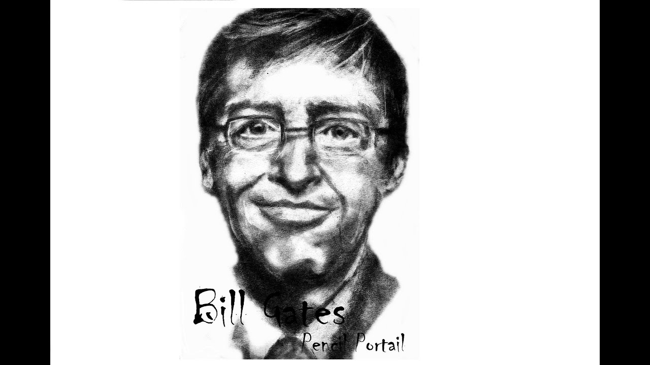 1280x720 speed drawing portrait bill gates - Bill Gates Drawing