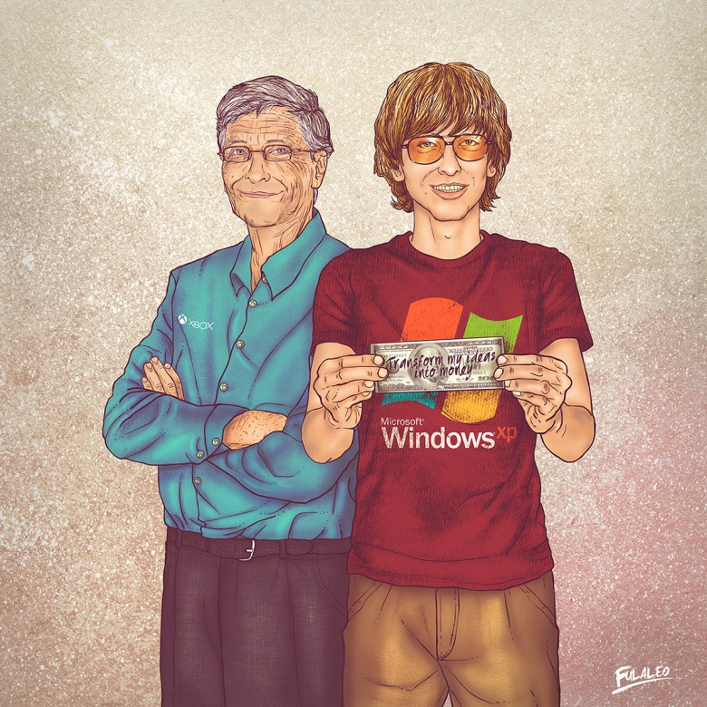 780x780 today in apple history bill gates quits as microsoft ceo cult - Bill Gates Drawing