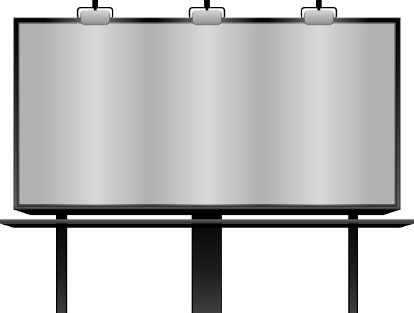 600x454 Blank Billboard Clip Art Free Vector In Open Office Drawing - Billboard Drawing