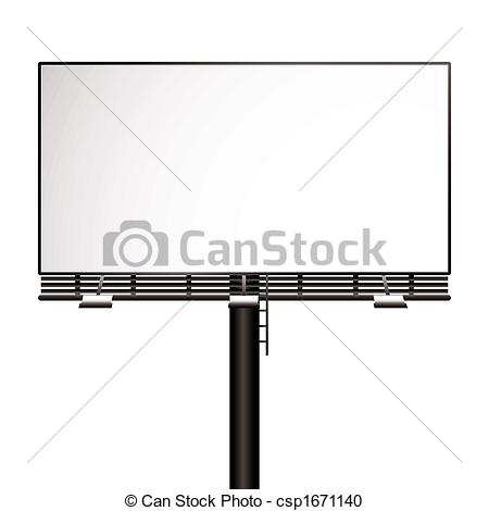 450x470 Illustrated Billboard With Room To Add Your Own Advert - Billboard Drawing