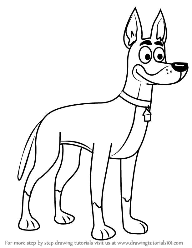 614x794 learn how to draw bingo from pound puppies - Bingo Drawing