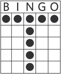 Bingo Game Pattern Single Line Plus Corners With Postage, 57% OFF