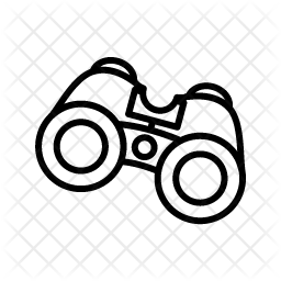 256x256 Binoculars Icon Of Line Style - Binoculars Drawing