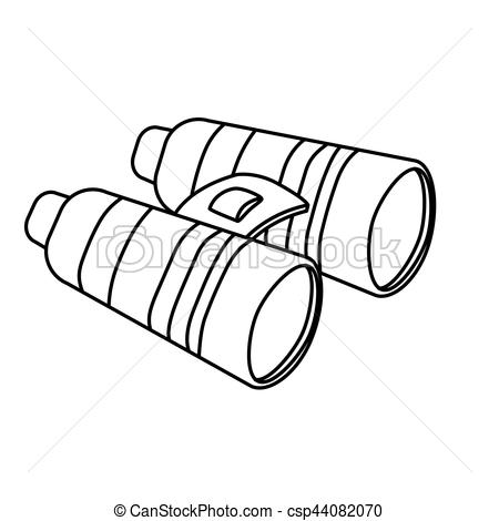 450x470 Binoculars Figure Military Equipment Icon Image Vector Illustration - Binoculars Drawing