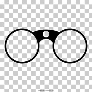 310x310 Free Download Glasses Black And White Drawing Coloring Book - Binoculars Drawing