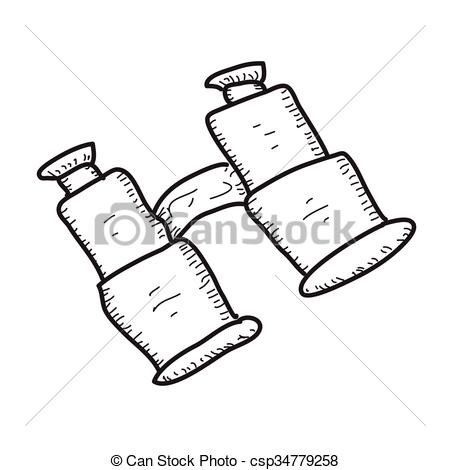 450x470 simple doodle of a pair of binoculars simple hand drawn doodle - Binoculars Drawing