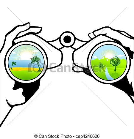 450x468 The Binoculars - Binoculars Drawing
