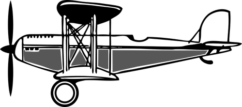 500x221 biplane drawing - Biplane Drawing
