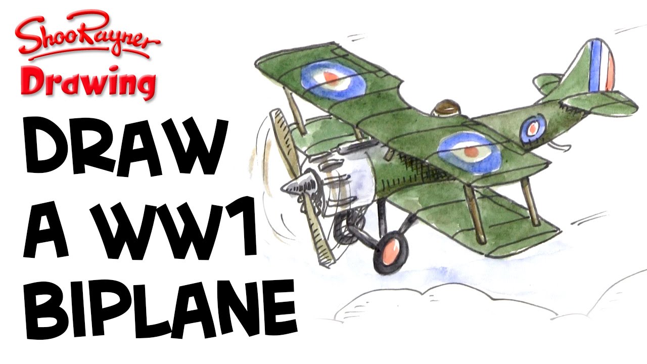 1280x720 how to draw a wwi biplane - Biplane Drawing