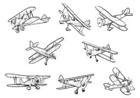 286x200 biplane free vector art - Biplane Drawing