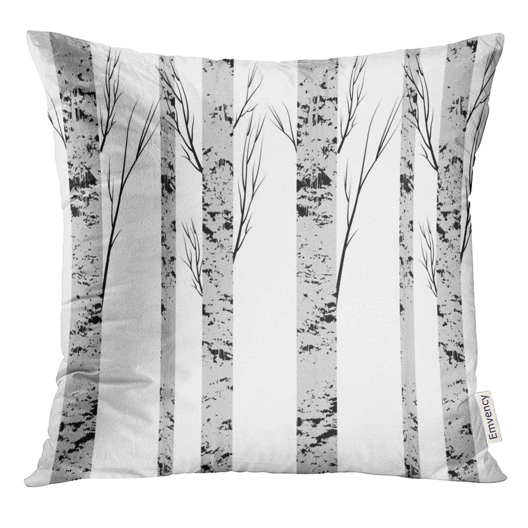 1058x1058 vanmi throw pillow cover white bark with birch trees - Birch Drawing