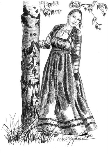 375x530 birch drawing - Birch Drawing