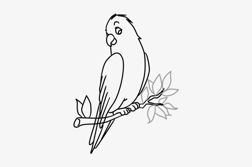 820x544 Drawn Brds Tree Drawing - Bird In Tree Drawing