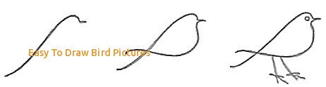 462x124 Easy To Draw Bird Pictures Bird Line Drawing Simple Illustration - Bird Line Drawing
