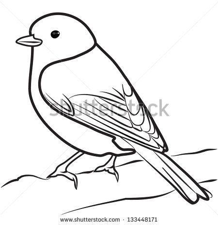 450x464 Out Line Drawing Birds - Bird Line Drawing