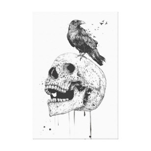 307x307 Bird Skull Drawing Art Wall Zazzle Ca - Bird Skull Drawing