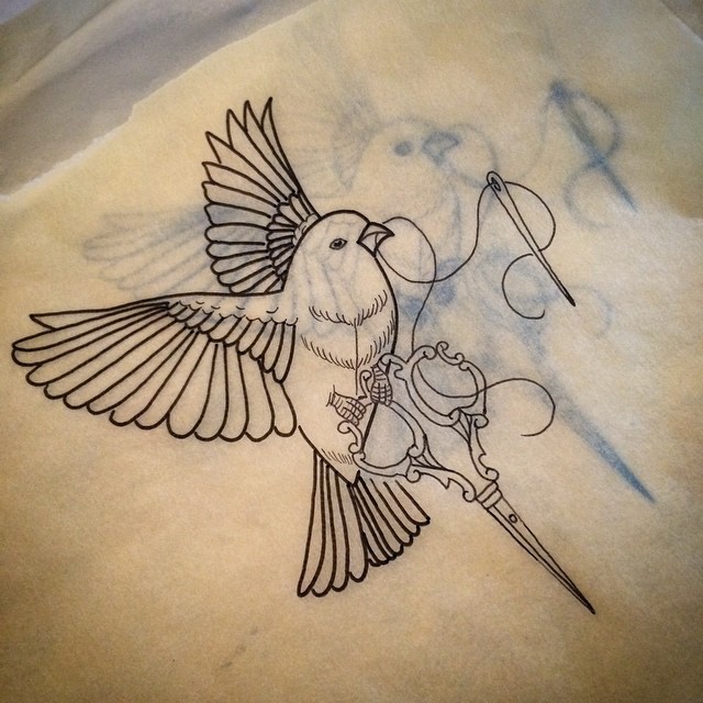Bird Tattoo Drawing