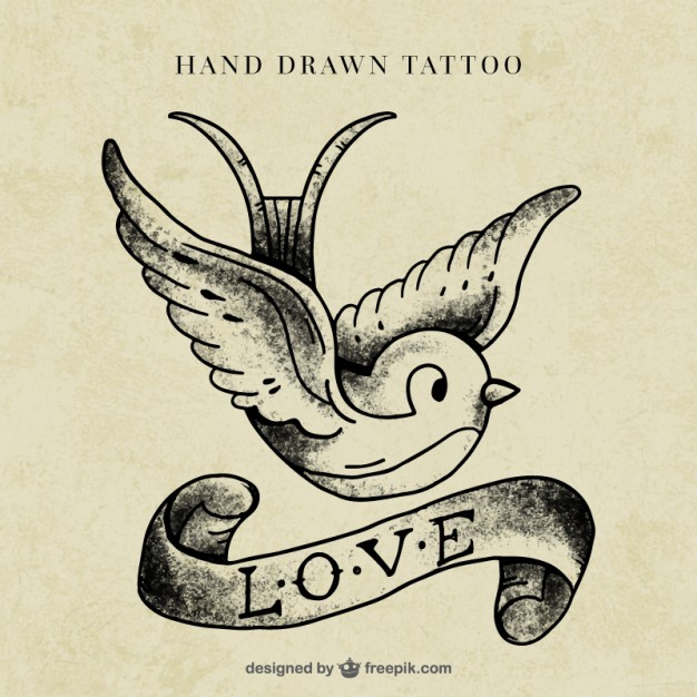 626x626 Bird Tattoo Vectors, Photos And Free Download - Bird Tattoo Drawing
