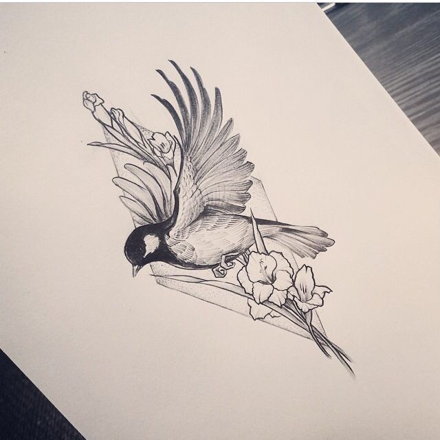 640x640 Is It A Great Tit Anyway Nice Bird Tattoo Design Tattoo Designs - Bird Tattoo Drawing