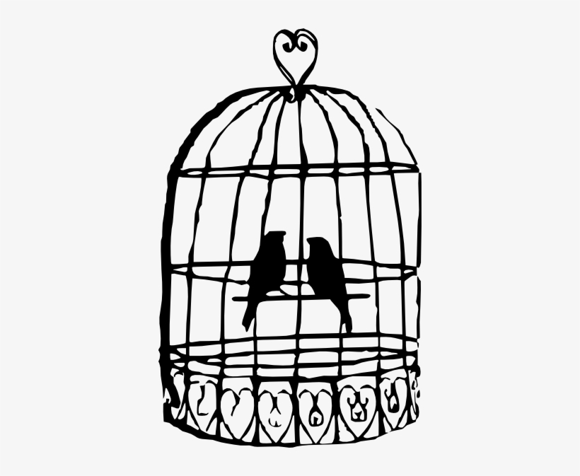 820x673 birdcage lovebirds grey clip art at clker - Birdcage Drawing