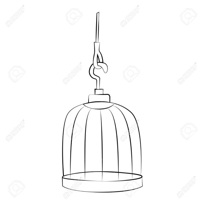 665x665 drawn birdcage dove free clip art stock illustrations - Birdcage Drawing