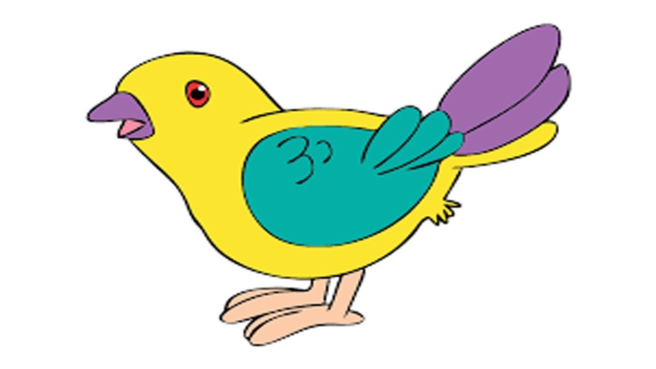 1280x720 Coloring Pages Birds Drawing For Colouring Realistic Bird - Birds Drawing For Colouring
