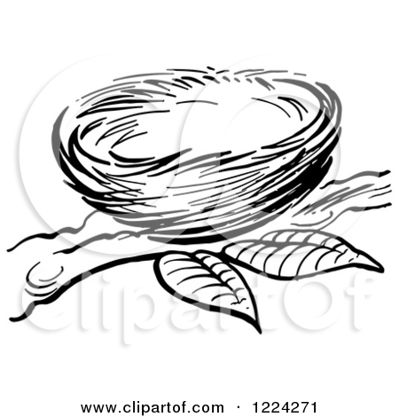 450x470 Nest Drawing Clipart Great Free Clipart, Silhouette, Coloring - Birds Nest Drawing
