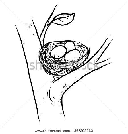 450x470 Nest Drawing Clipart Clip Art Images - Birds Nest Drawing
