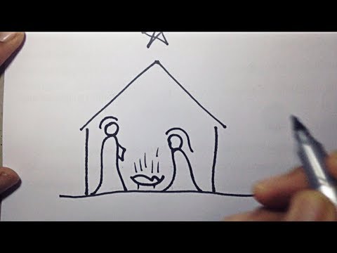 480x360 how to draw - Birth Of Jesus Drawing