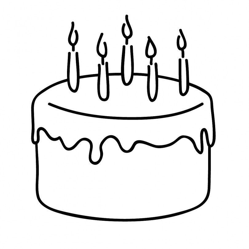 810x810 How To Draw A Birthday Cake Drawing Of Easy Simple - Birthday Cake Drawing