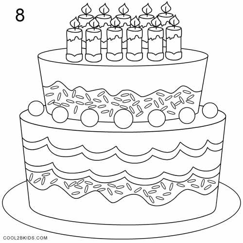 500x500 How To Draw A Birthday Cake - Birthday Cake Drawing