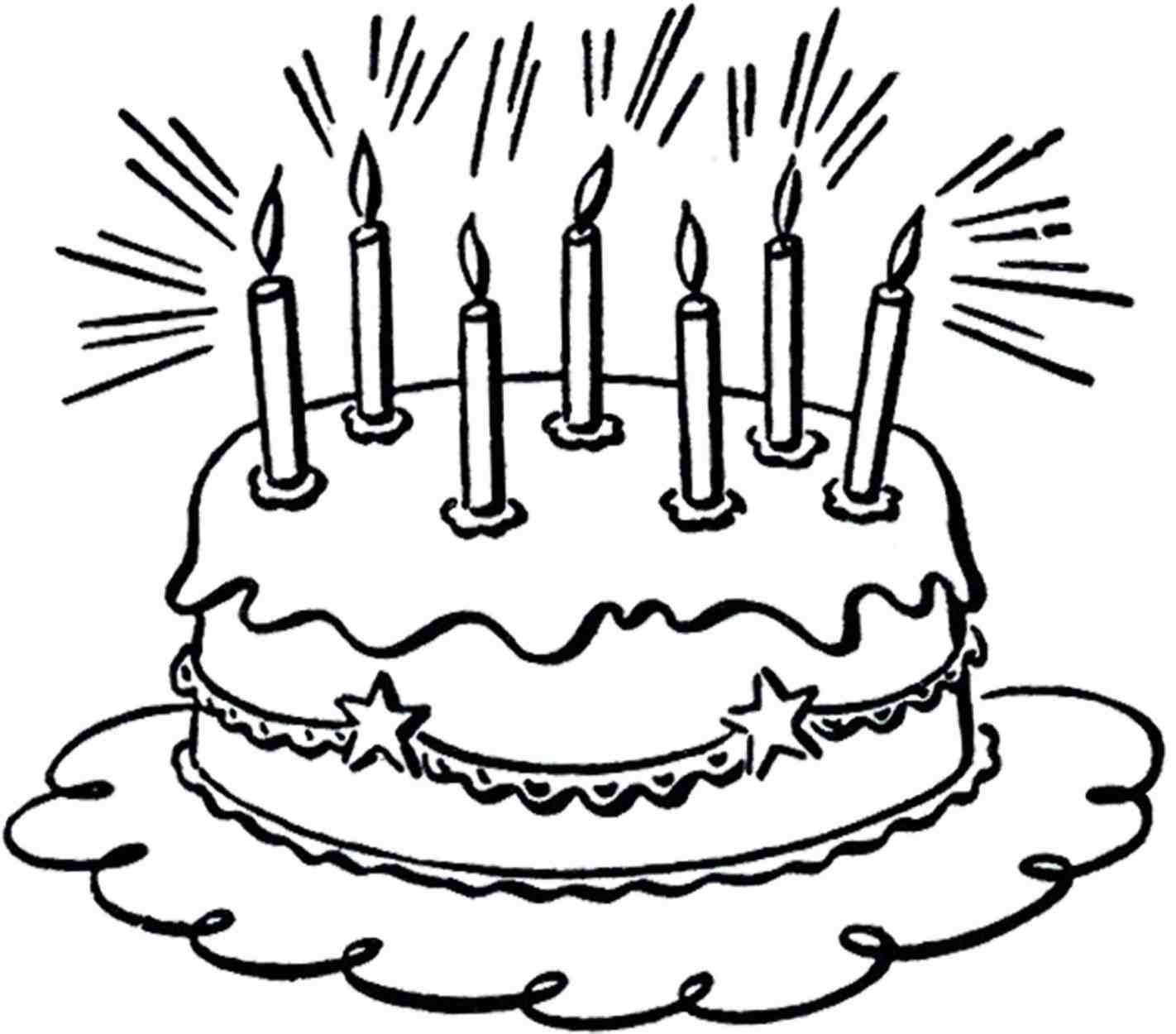 1422x1250 Birthday Cake Pencil Drawing Clip Art Black And White - Birthday Cake Drawing Images