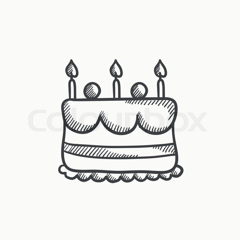 800x800 birthday cake with candles vector stock vector colourbox - Birthday Cake Drawing Images