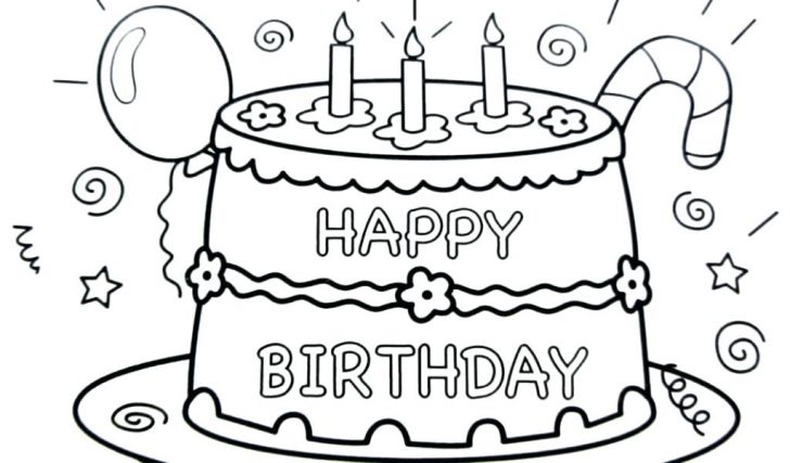 728x427 Coloring Pages Printable Mandala Halloween Pumpkin Scary Cake - Birthday Cake Drawing Images