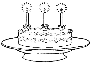 295x204 Birthday Cake Drawing Free Vintage Art - Birthday Cake Drawing Images