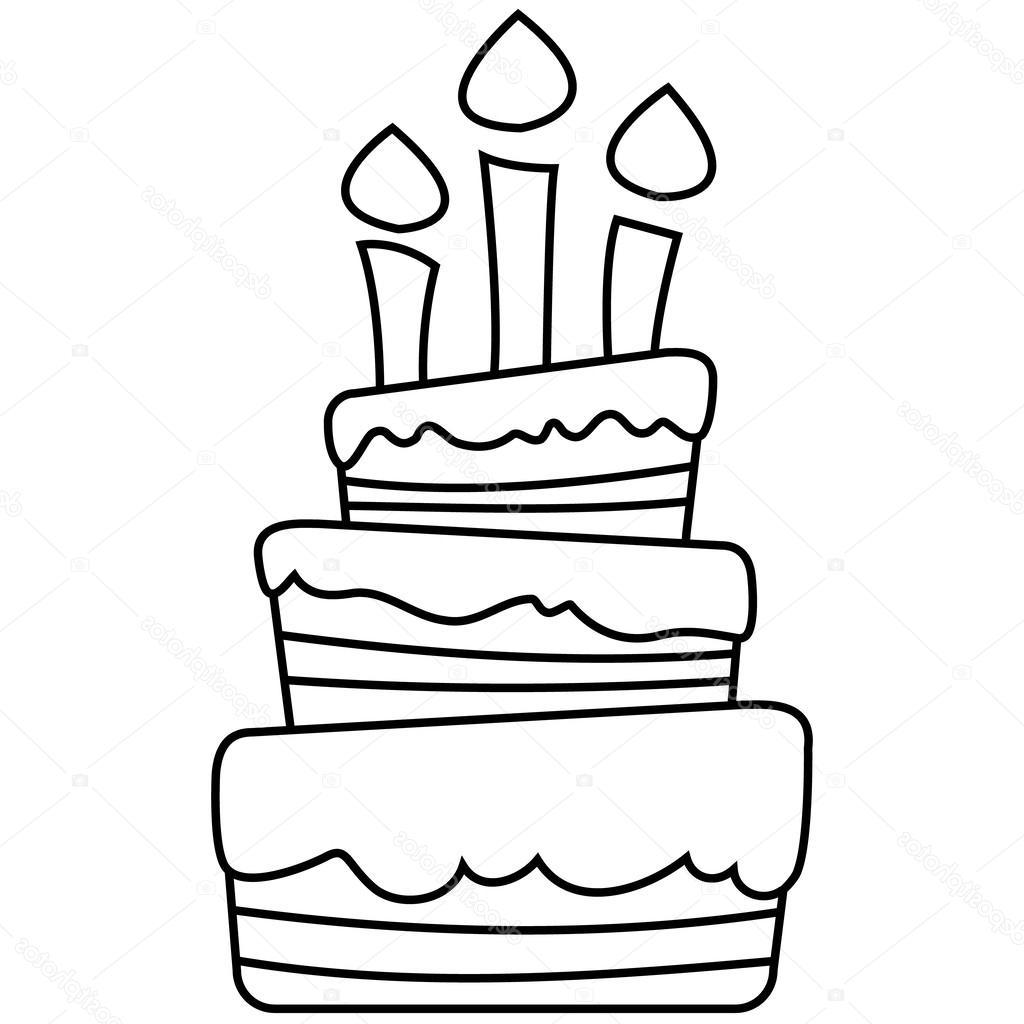 1024x1024 Best Hd Cake Drawing Vector Photos Free Vector Art, Images - Birthday Cake Drawing Step By Step