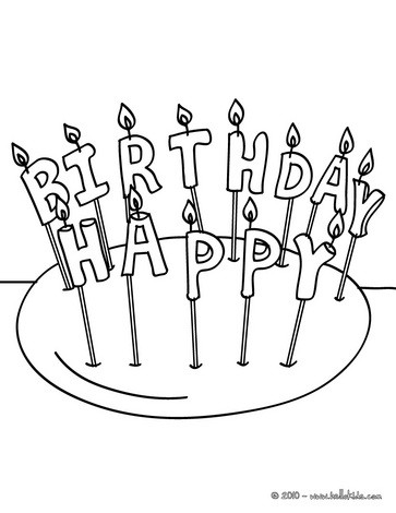 363x470 birthday candle years coloring pages - Birthday Candle Drawing