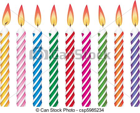 450x364 colorful birthday candles - Birthday Candle Drawing