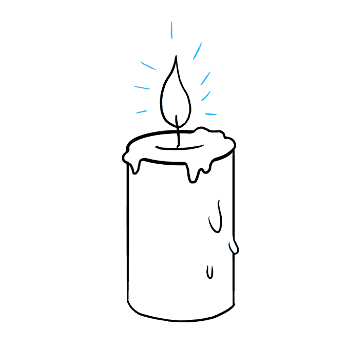 680x678 how to draw a candle - Birthday Candle Drawing