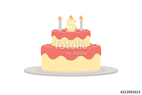 500x334 illustrated drawing of a birthday cake with two candles - Birthday Candle Drawing
