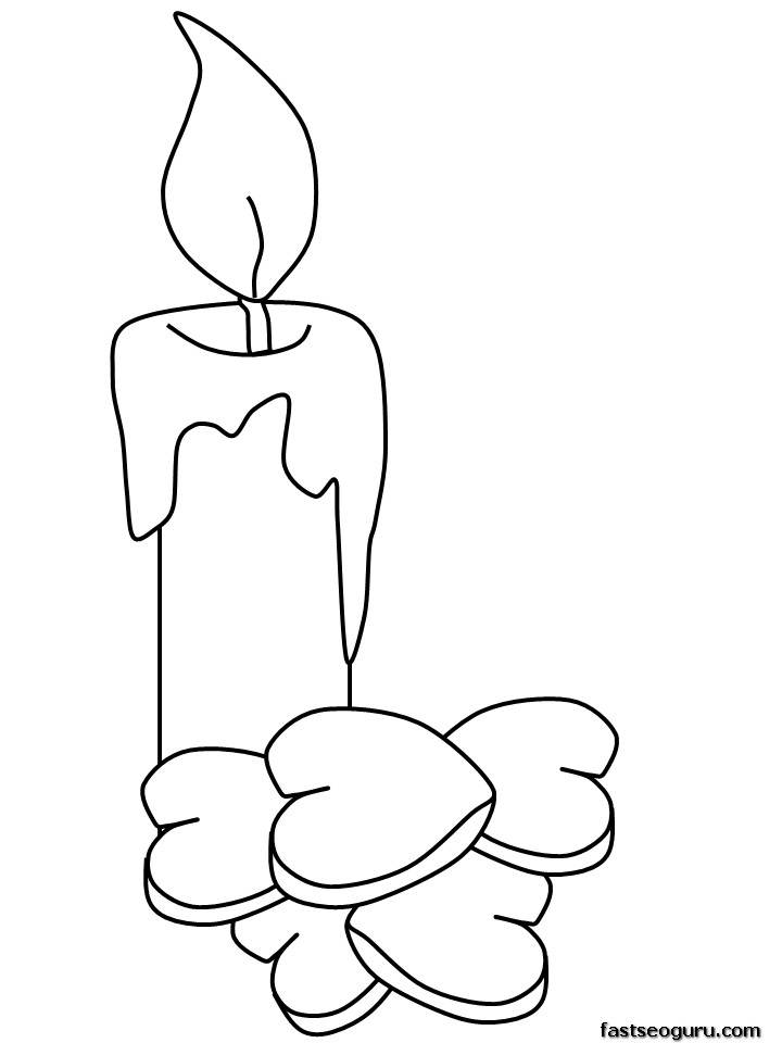 720x960 birthday candle coloring pages printable - Birthday Candle Drawing