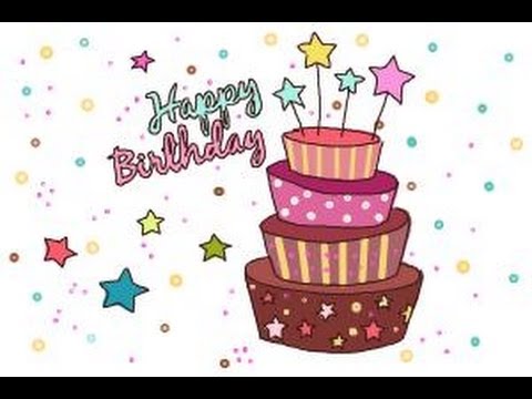 480x360 How To Draw A Birthday Card - Birthday Card Drawing